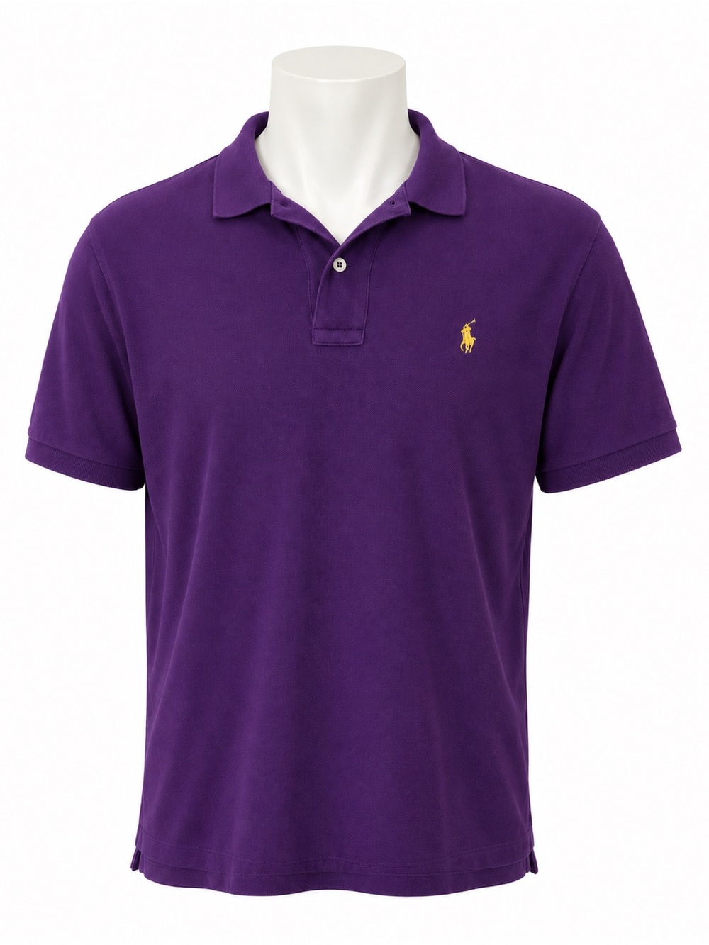 Size XL Polo Ralph Lauren Men’s Purple Cotton Polo Shirt Yellow Pony Logo
